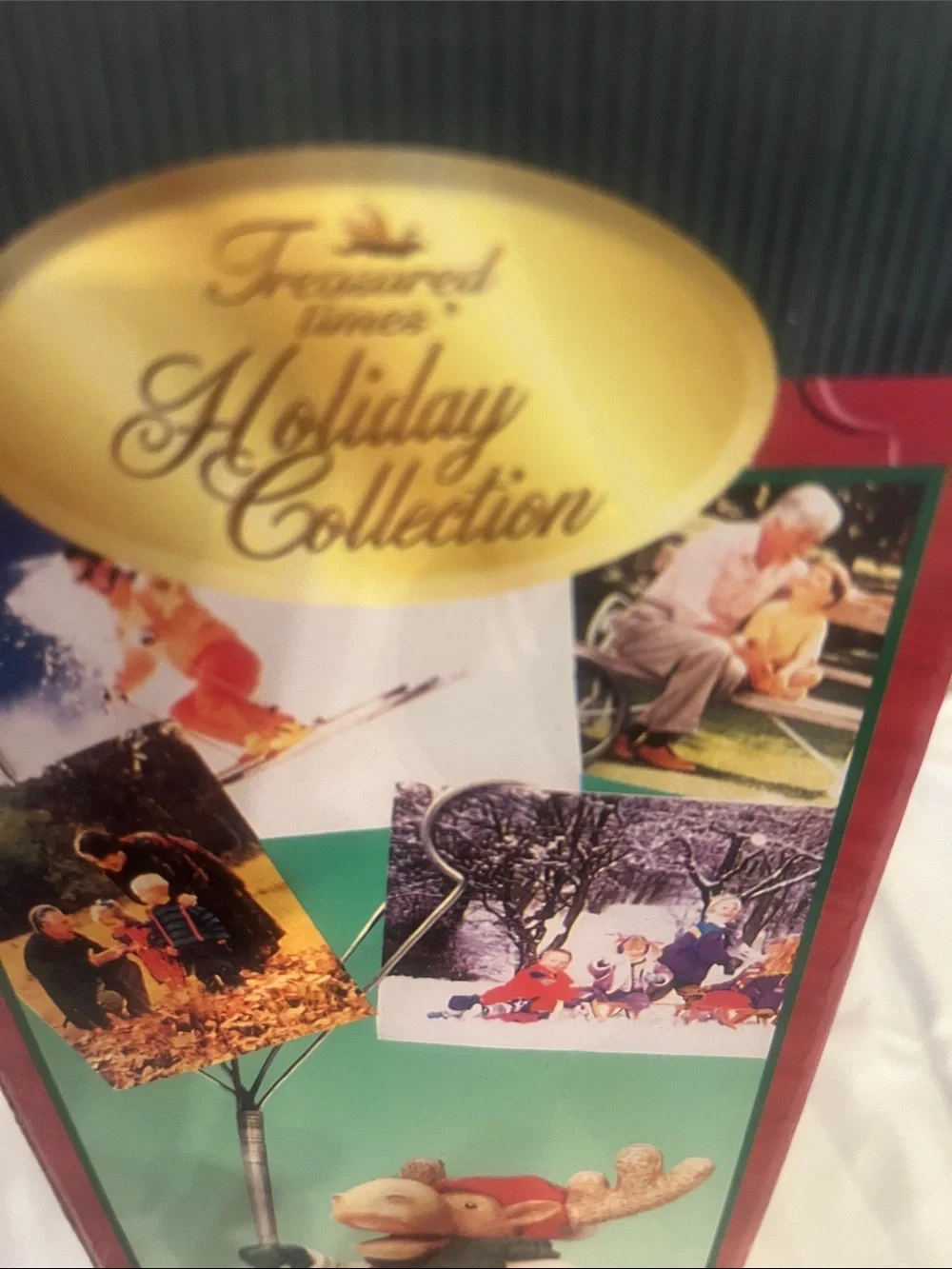 Treasured Times Holiday Collection Handpainted Moose Photo Tree  New in Box